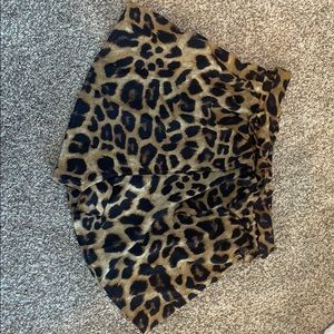 Cheetah print flowy shorts.